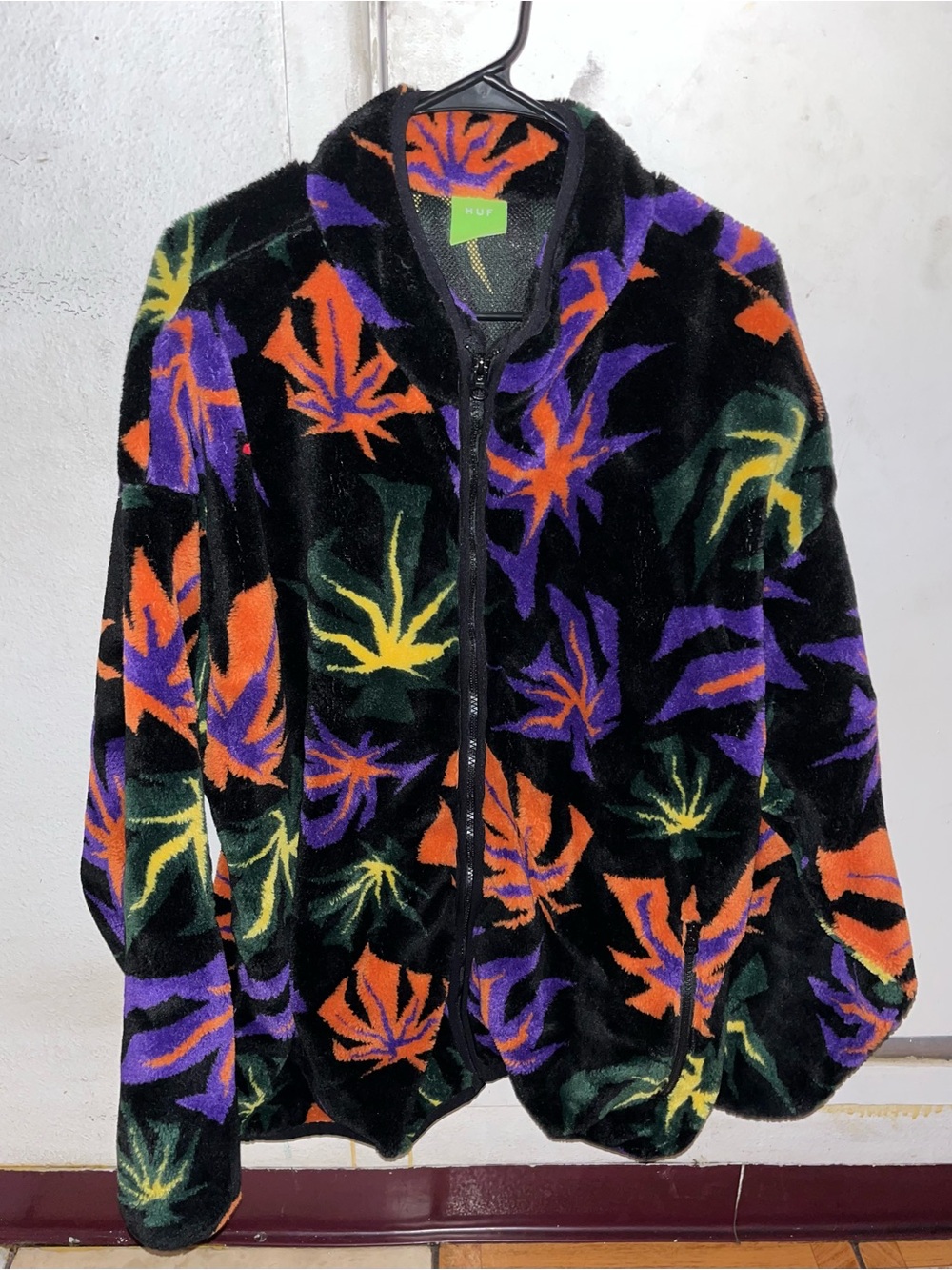 HUF LOWELL JACQUARD SHERPA ZIP FLEECE jacket Xxl
